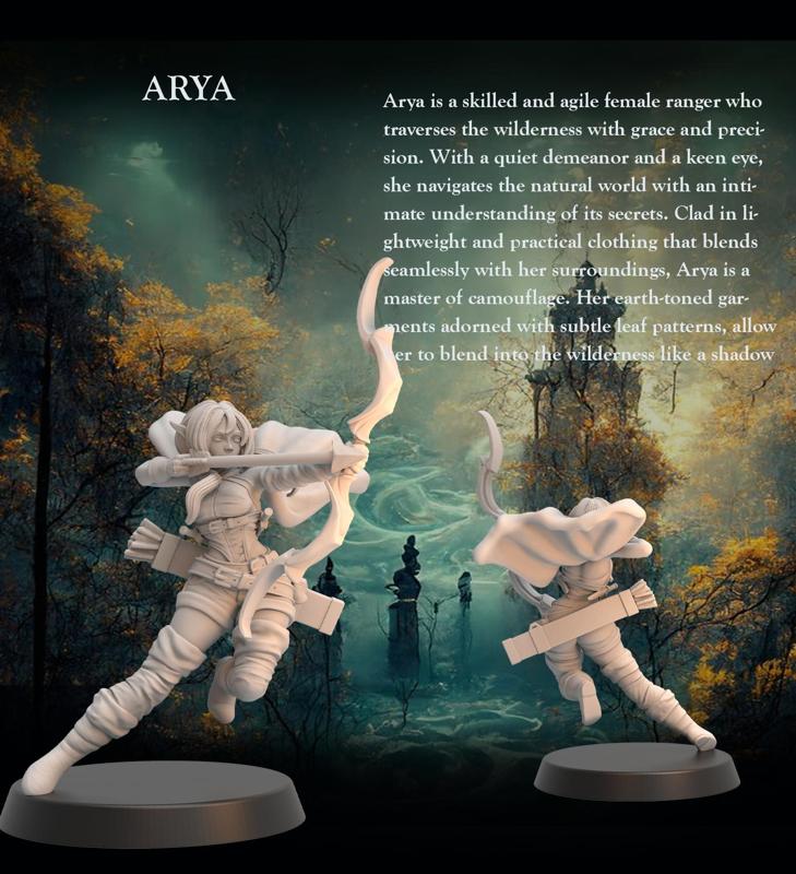 Arya - Tabletop Heroes V1 - 32mm - Heroic scale