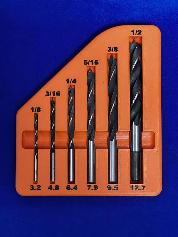 Dewalt Brad Point Bit Organzier v2--Now with MAGNETS!
