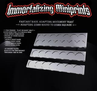 Base Adapting Movement Tray 25mm Round to 25mm Square 7x & 8x 
