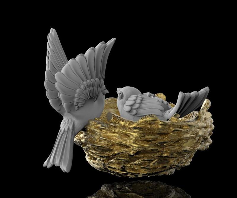 birds and nest