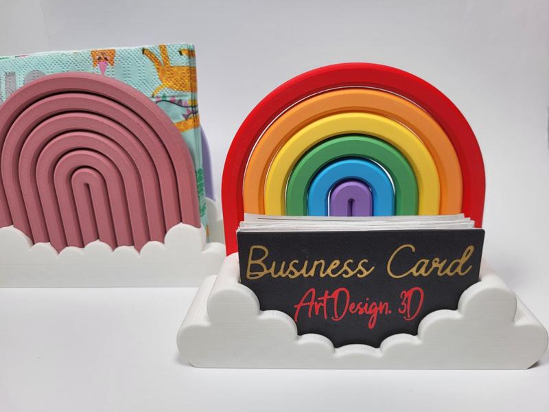 Rainbow Business Card & Napkin Holder
