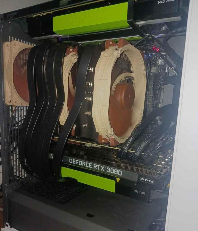 Tesla M40 roof mount for Fractal North case