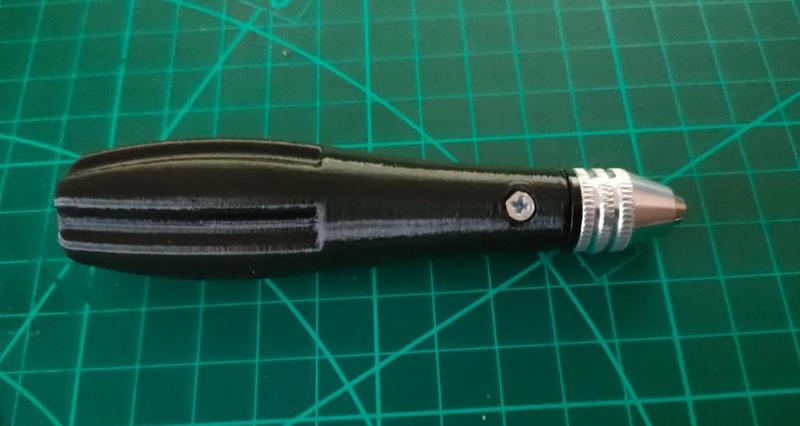 Handle for keyless drill chuck 0,3-3mm round shaft
