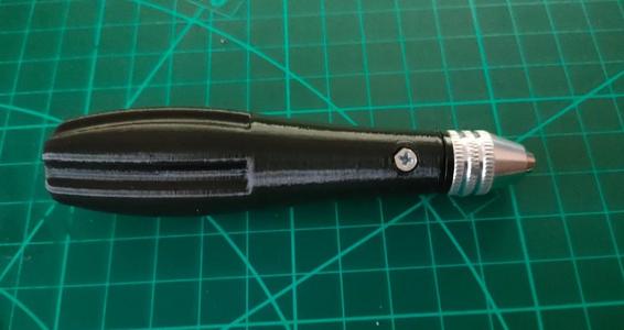 Handle for keyless drill chuck 0,3-3mm round shaft