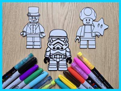LEG0 Brickman DIY Coloring Pack 1