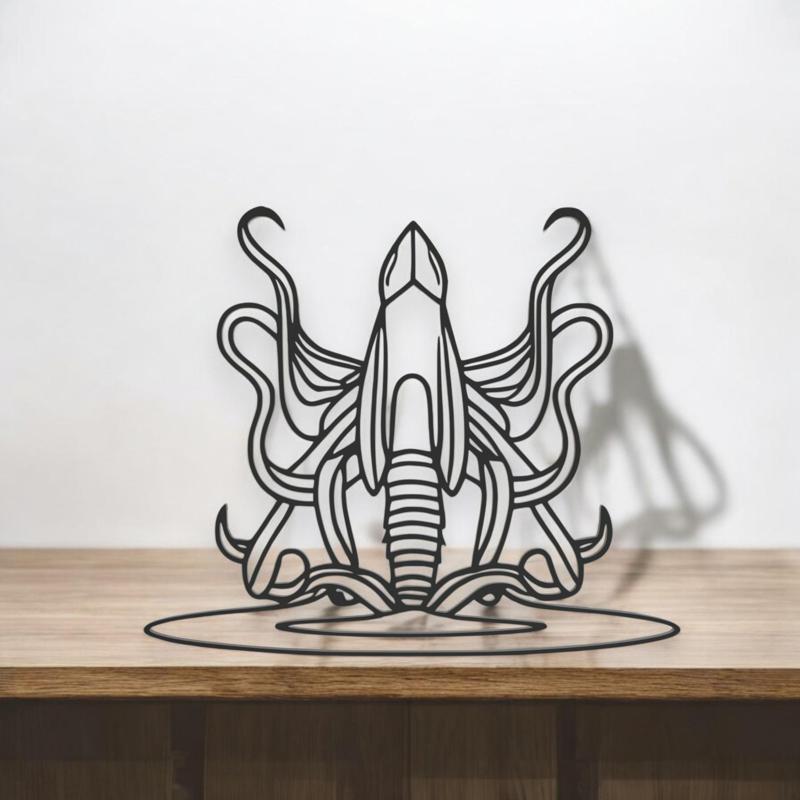 Kraken Line Art - Desktop Line Art