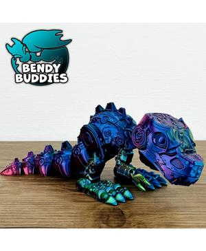 Rexatron Mecha T-Rex / Iron Dino Articulated / Print-in-Place Dinosaur / Cute Robot Tyrannosaurus
