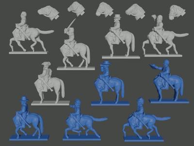 10 & 15mm 10x American Civil War Generals/Characters (Mounted) UA-67