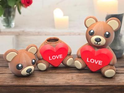 Teddy Bear Heart Container