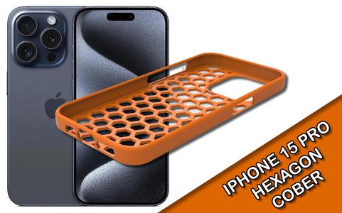 Iphone 15 PRO - Cover Hexagon design