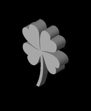 Flat Base Four Leaf Clover