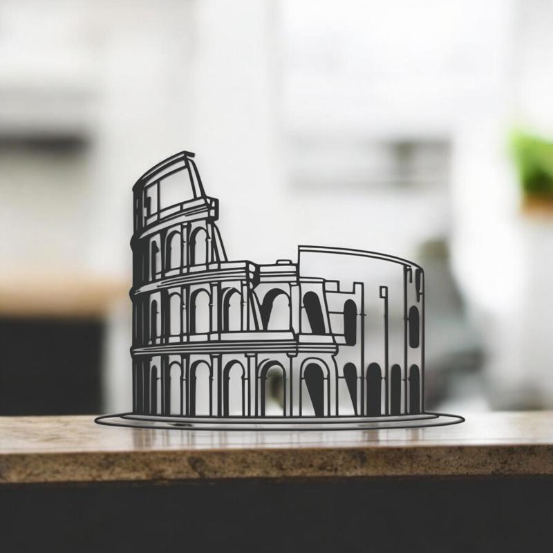 Colosseum Line Art - Desktop Line Art