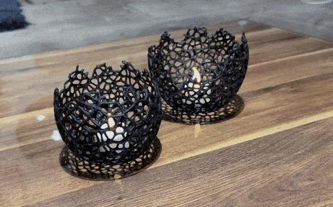 BROKEN EGGS TEALIGHT / EASTER TEA LIGHT / EGG / STL / DESIGNER / VORONOI