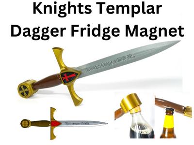 Knights Templar Dagger Handy Fridge Magnet 