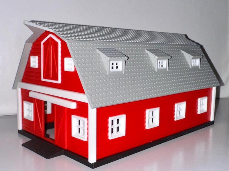 HO Scale Big Red Barn (1:87)