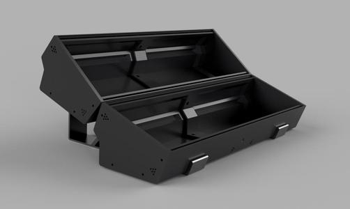 Moog profile, modular/eurorack case with cover/decksaver, 60/84/114hp, 50mm depth, double case stand
