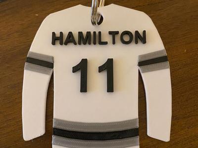 EDITABLE Hockey Jersey (Back View)