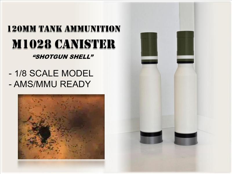 1/8 Scale M1028 120mm Canister Round