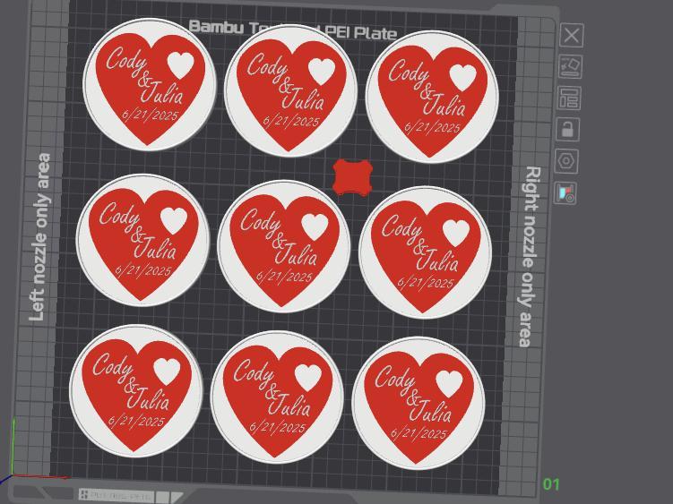 Coaster for Wedding or Anniversary