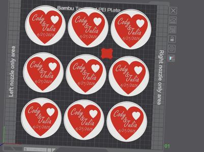 Coaster for Wedding or Anniversary