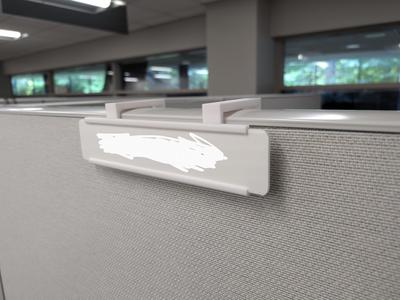Cubicle nameplate holder