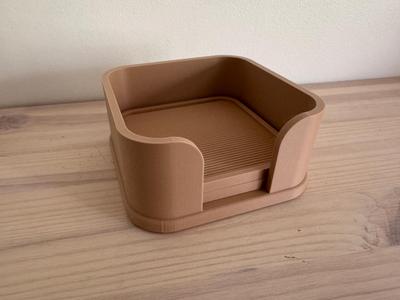 Stylish minimalist coasters with holder