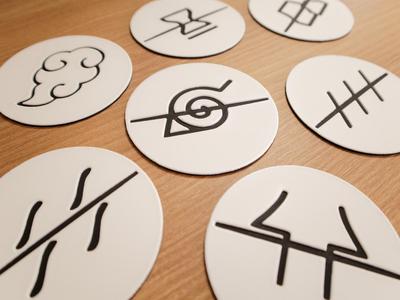 Naruto Akatsuki Coasters | 8 pieces