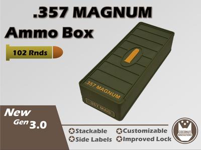 Ammo Storage Box 357 Magnum 102 Rounds