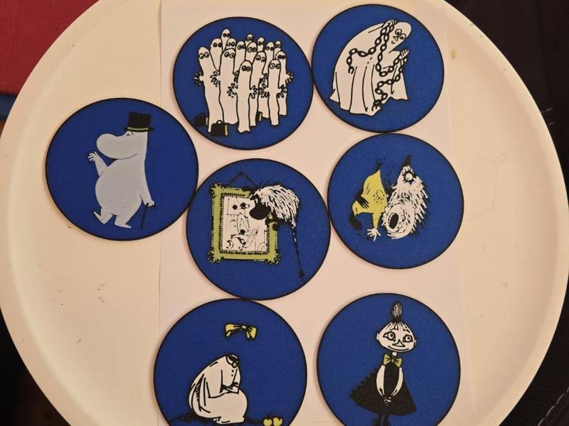 Moomin coasters (colored)