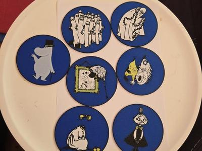 Moomin coasters (colored)