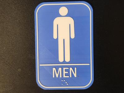 Men's Bathroom Sign