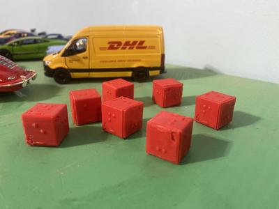 3D Printed Braille 6 sided Dice