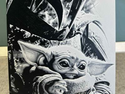 Baby Yoda, Mandalorian - Hueforge