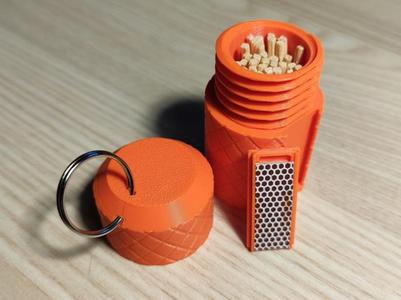 Waterproof matchbox keychain