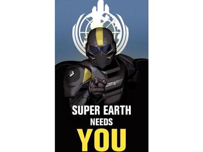 Helldivers Recruitment Poster - Hueforge