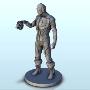 Alien soldier with light armour and skull 6 - Sci-Fi Science-Fiction 40k 30k