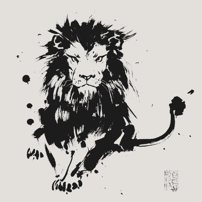 Lion standing (Hueforge)