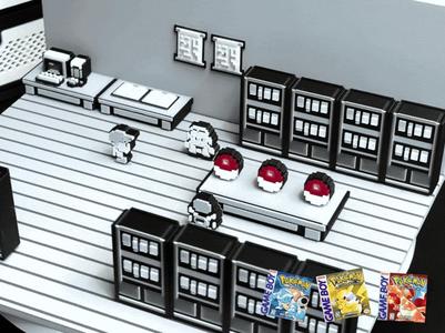 Pokemon Blue / Red 3D Diorama | Professor Oaks Lab