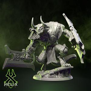 Ajax The Azure Blaze - Holy Church of Iridescence 32mm Miniatures STL (Pre-Supported)