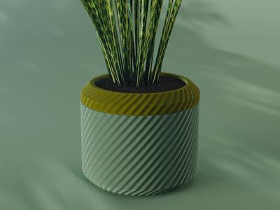 Nami Planter Pot, Wavy Diagonal | Small, Medium, Large | Self Watering and Drip Tray 