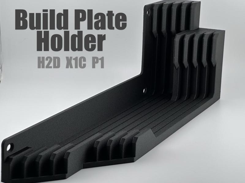 H2D X1C P1S P1P Build Plate Holder Wall Mount