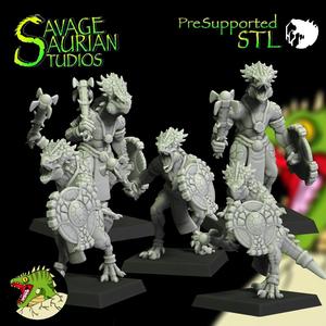 Aztolanni Iguanisaur Club Warriors - Lizardmen