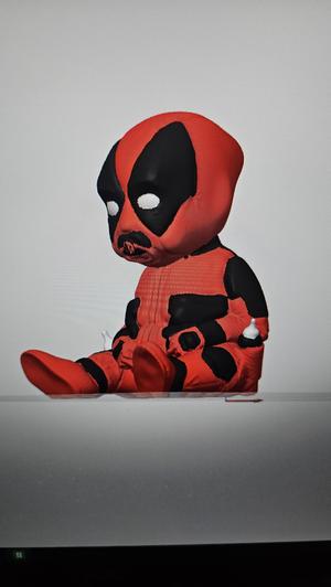Baby Deadpool 3D Print File | Multicolor 3D (SUPPORTLESS)