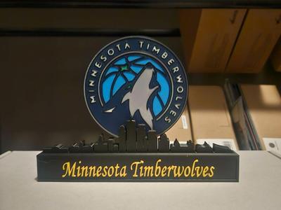 Minnesota Timberwolves with skyline