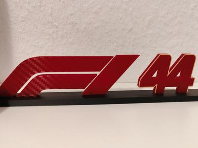 F1 Logo Ferrari Lewis Hamilton 44 