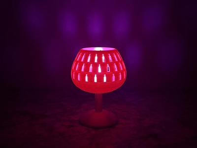 Wine Glass Tea Light Holder