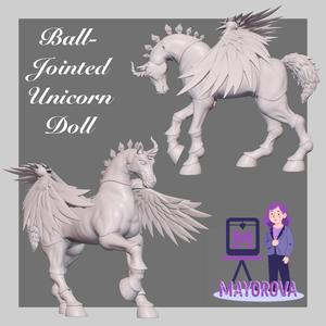 BJD Unicorn - Poseable Ball-Jointed Doll - STL Files for 3D Printing