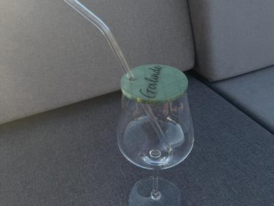 Wine Glass Fly Protection with Name 
