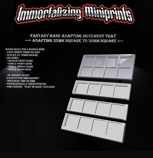 Base Adapting Movement Tray 25mm to 30mm 4 models wide