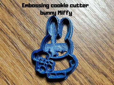 Miffy bunny embossing cookie cutter
